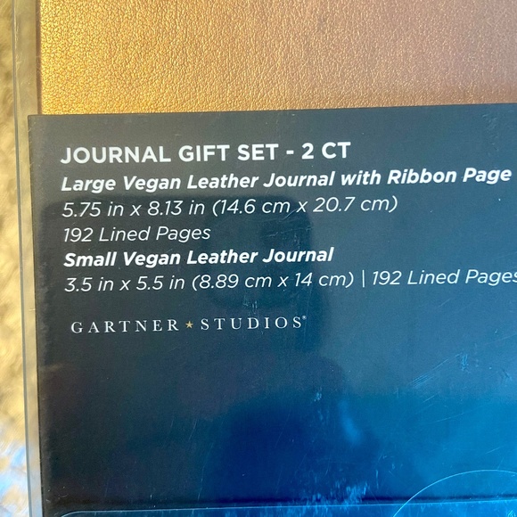 Brown Tan Vegan Leather Journal Set New in the Box Gift Set - Picture 4 of 8
